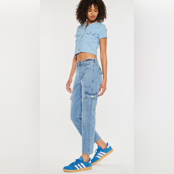 KanCan Denim - KanCan High Rise Slim Straight Cargo Sz 7